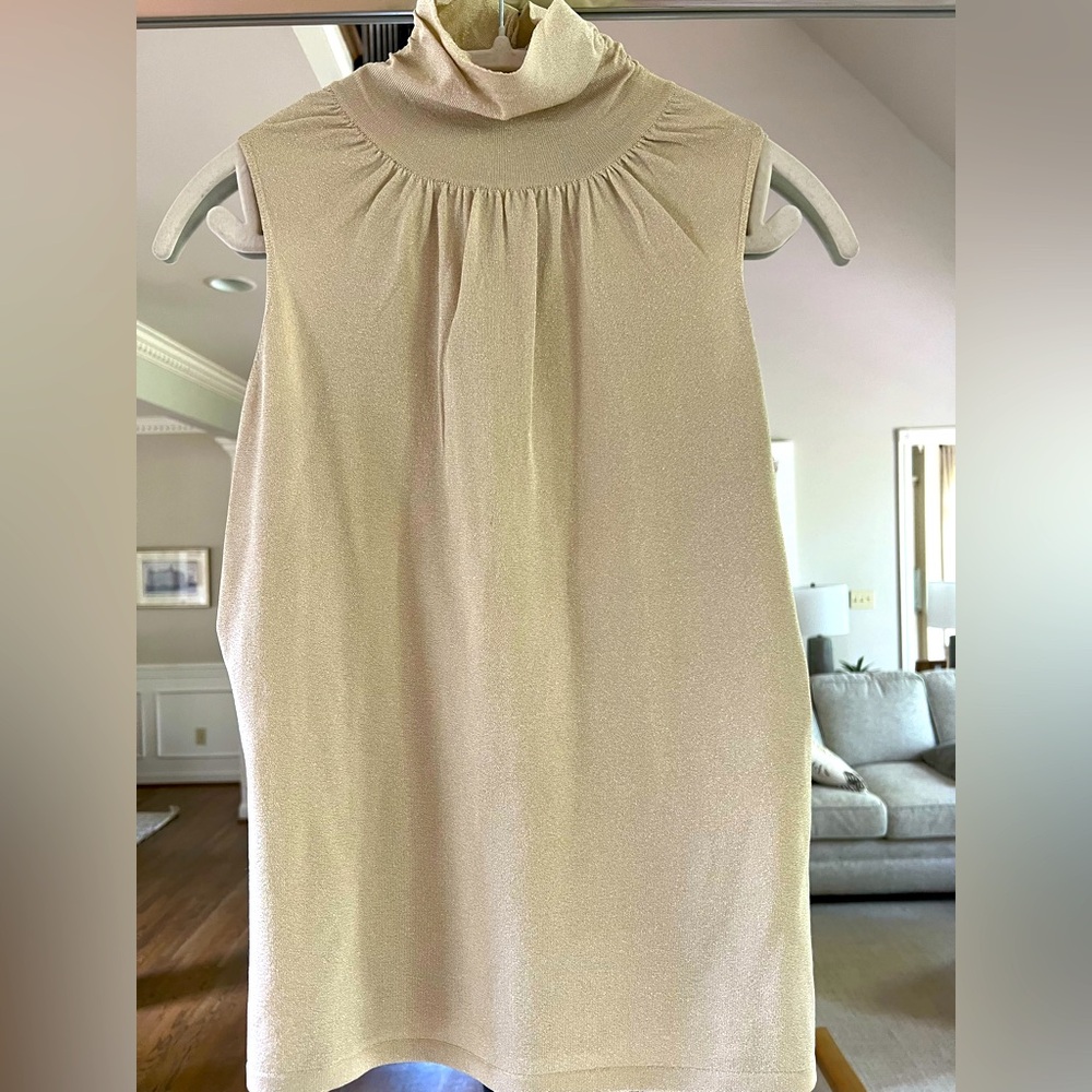 Etcetera Metallic Knit Top